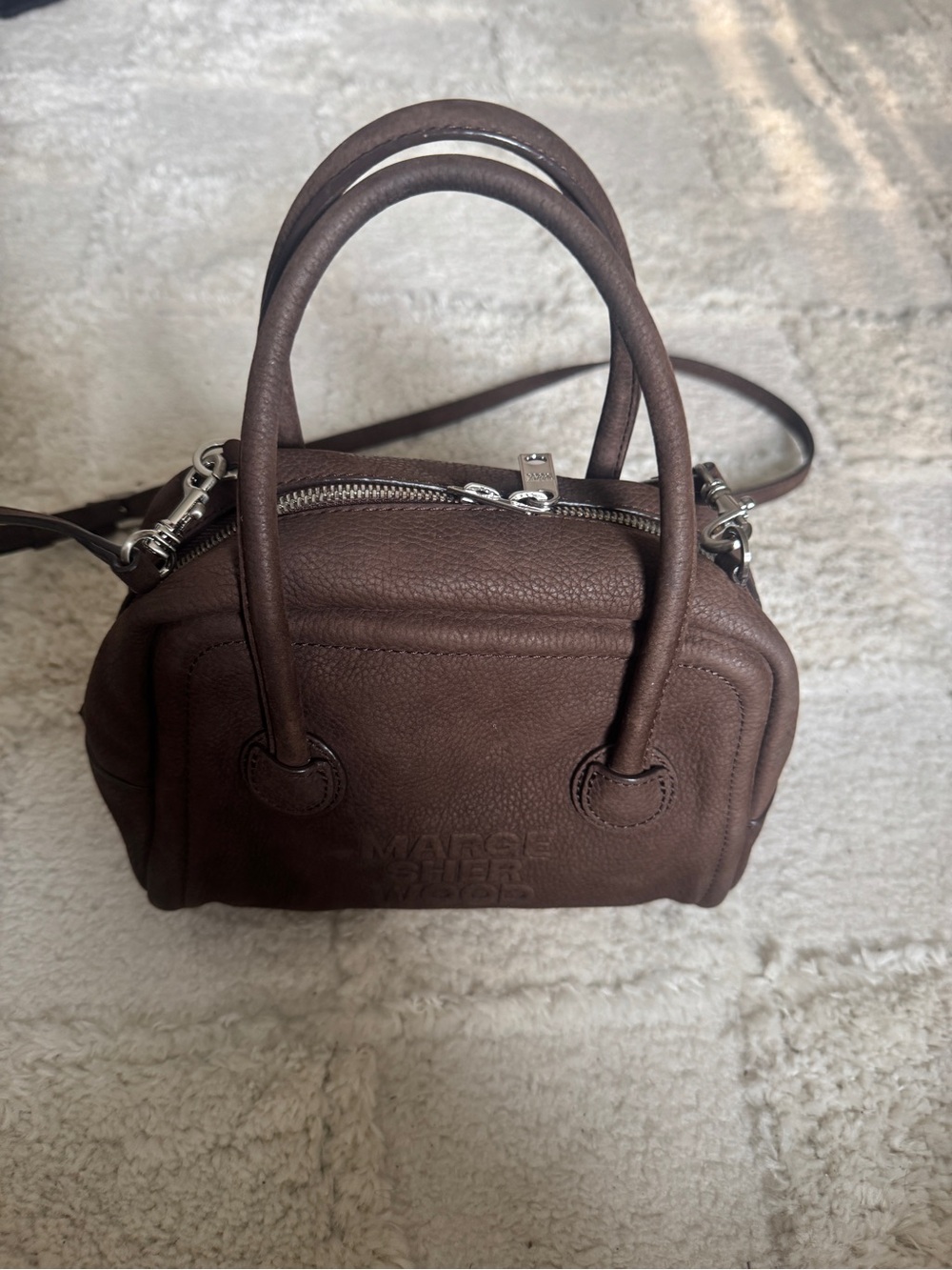 Marge Sherwood Small Boston Bag – Chocolate Brown